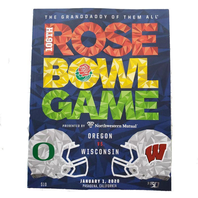 2020 Rose Bowl Game Oregon VS. Wisconsin Program - LA REED FAN SHOP