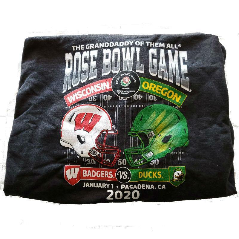 2020 Rose Bowl Wisconsin Badgers vs. Oregon Ducks Hoodie - LA REED FAN SHOP