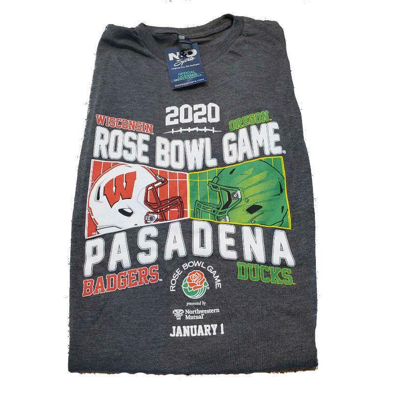 2020 Rose Bowl Wisconsin Badgers vs. Oregon Ducks Duel Team Shirt NFL - LA REED FAN SHOP