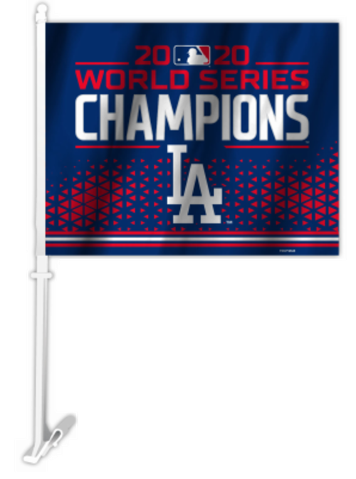 Los Angeles Dodgers 2020 World Series Champions Car Flag - LA REED FAN SHOP