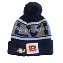 2022 Cincinatti Bengals Beanie Pom  LVI Black/Grey