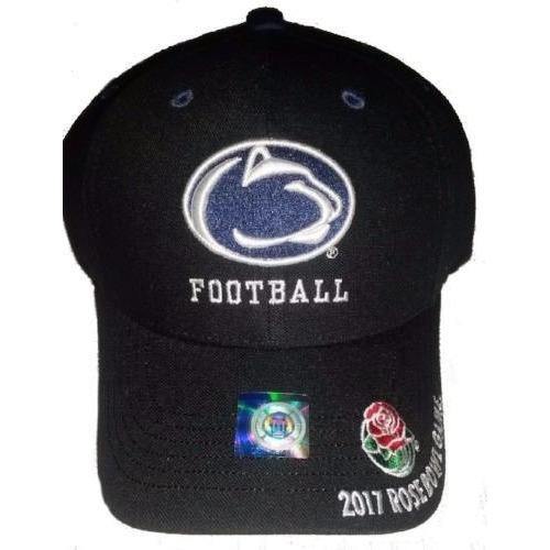 2017 Rose Bowl Penn State Black Fitted Hat - LA REED FAN SHOP