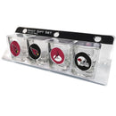 Arizona Cardinals 4 Piece Shot Glass Set 2OZ Each