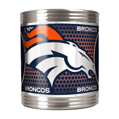 Denver Broncos Stainless Steel Can Holder with Metallic Graphics