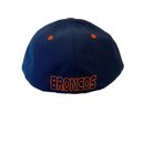 Denver Broncos Navy Fitted Hat - LA REED FAN SHOP