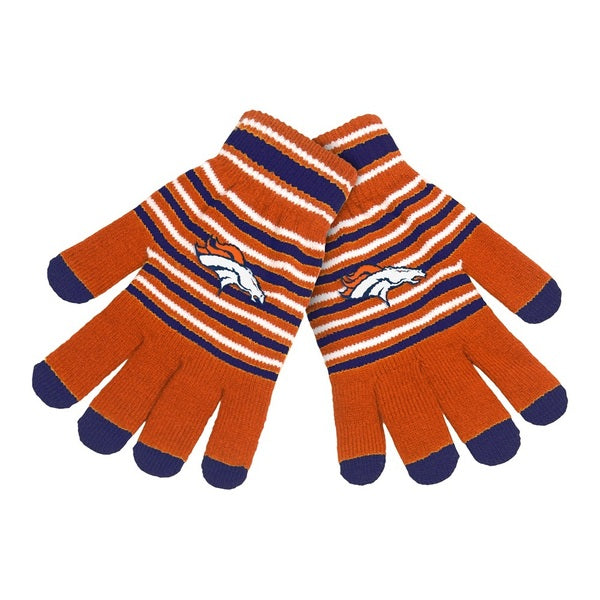 Denver Broncos Gloves Acrylic Stripe Knit Gloves