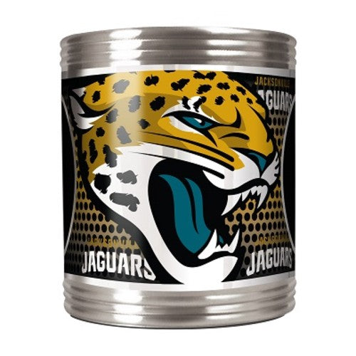 Jacksonville Jaguars Stainless Steel Can Holder with Metallic Graphics
