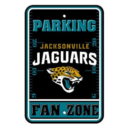 Jacksonville Jaguars 12"x18" PLASTIC PARKING SIGN