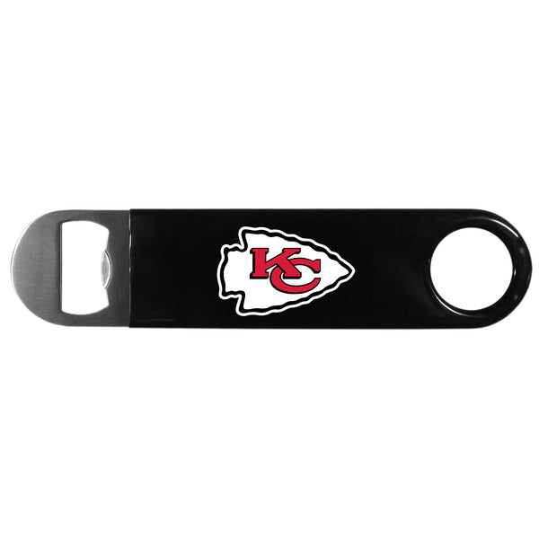 Kansas City Chiefs Long Neck Vinyl Bottle Opener 7" Steel