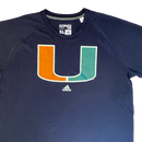 Miami Hurricanes Short Sleeve Black Adidas Shirt