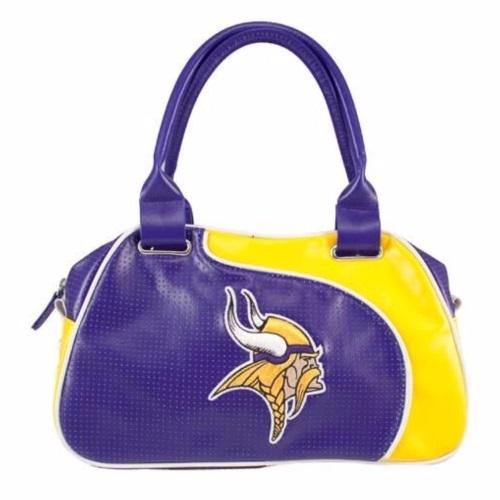 Minnesota Vikings Perfect Bowler Purse Hand Bag - LA REED FAN SHOP