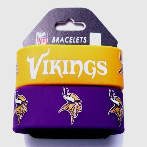 Minnesota Vikings 2-pack  Rubber Bracelets - LA REED FAN SHOP