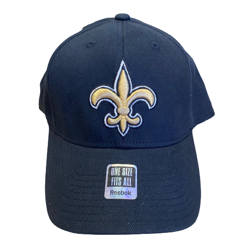 New Orleans Saints Black Reebok Fitted Hat - LA REED FAN SHOP
