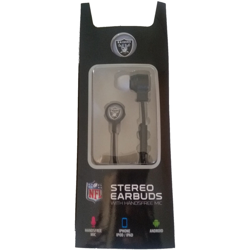 Oakland Raiders Hands free Earbuds with Mic