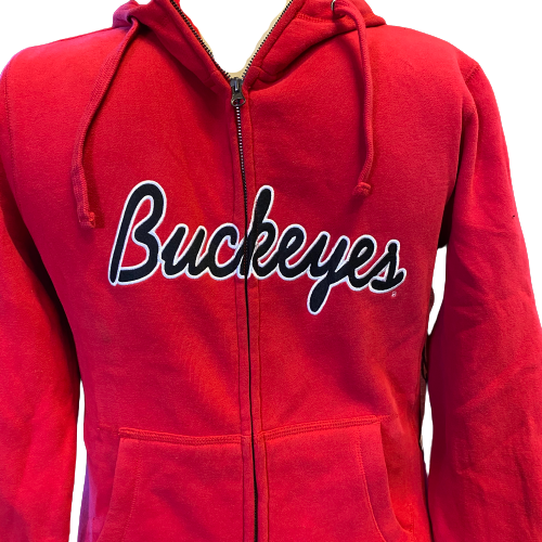 Ohio Buckeyes Red Zip Up Hoodie