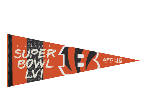 2022 Super Bowl LVI Cincinatti Bengals Pennant