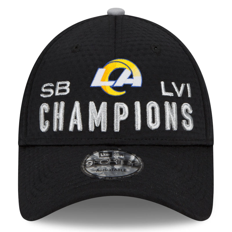 Los Angeles Rams New Era Black 2022 LVI Super Bowl Champions Locker Room Hat Cap