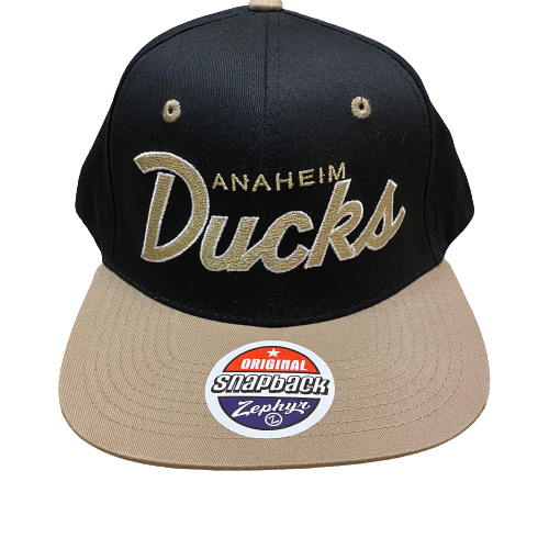 Anaheim Ducks Black Snapback Zephyr Hat NHL