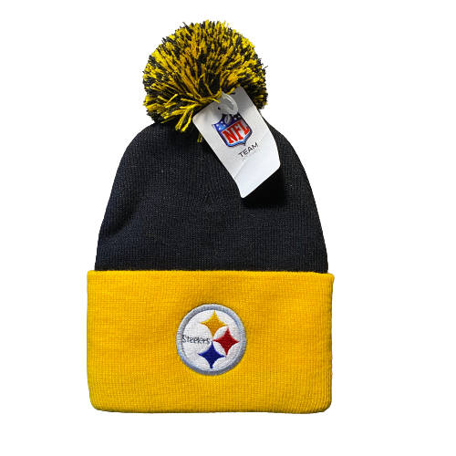 Pittsburgh Steelers Black & Yellow Pom Pom Beanie