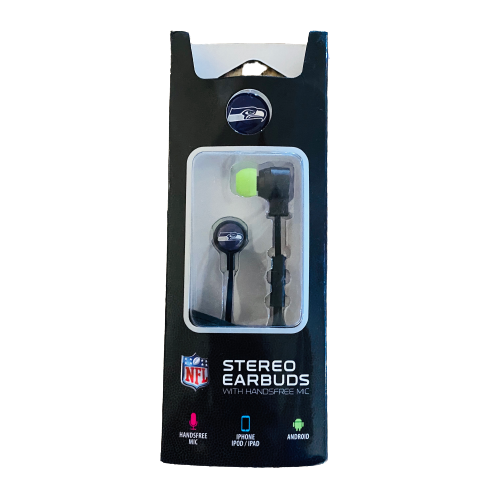 Seattle Seahawks Hands Free Earbuds with Mic