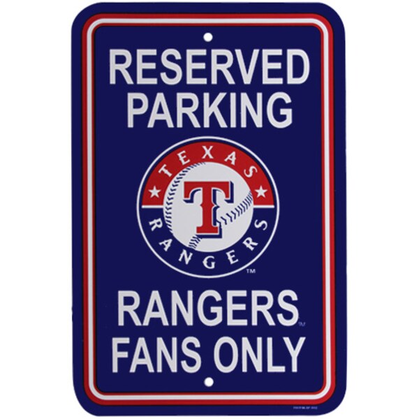 Texas Rangers 12"x18" PLASTIC PARKING SIGN