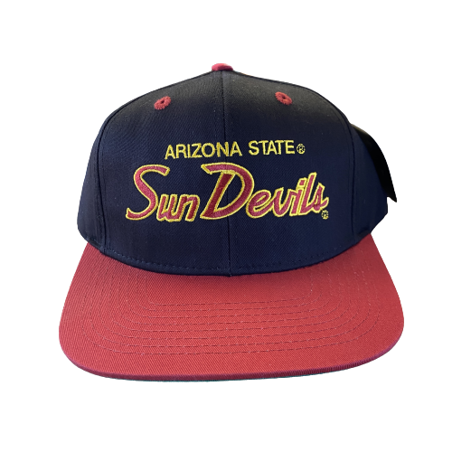 Arizona State Sun Devils Script Spell out Eclipse Black Hat Vintage