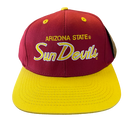 Arizona State Sun Devils Script Spell out Eclipse Maroon Hat Vintage