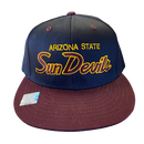 Arizona State Sun Devils Script Spell out Eclipse Black  & Dark Purple Hat Vintage