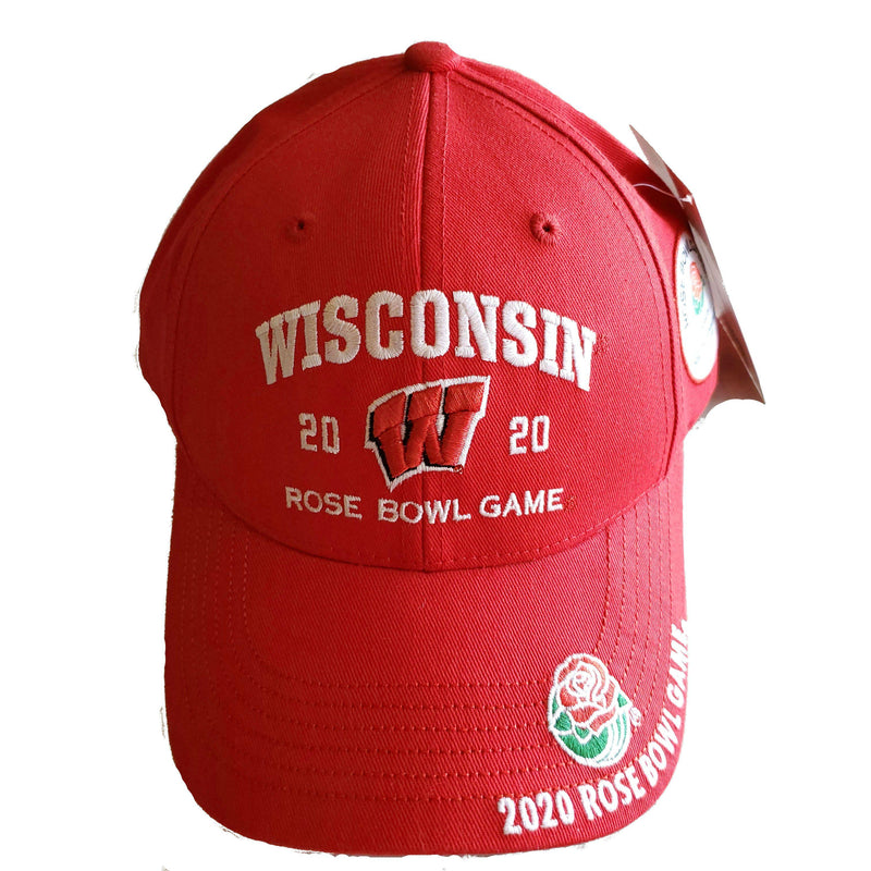 2020 Rose Bowl Wisconsin Badgers Adjustable Red Hat NCAA - LA REED FAN SHOP