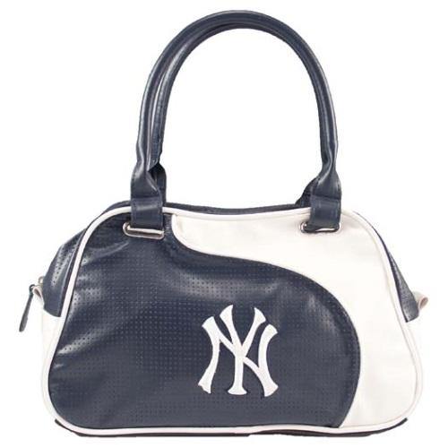 New York Yankees Perf-ect Bowler Handbag - LA REED FAN SHOP